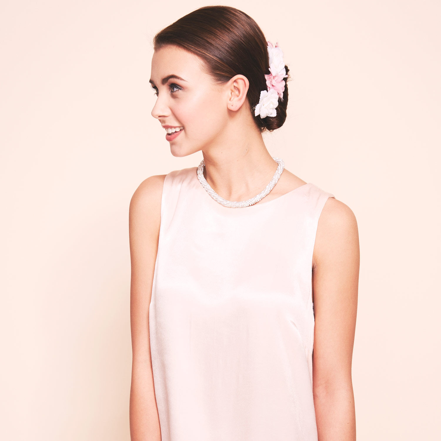 Lily Flower Feather Hair Clips - Pale Pink, 2 Pack,