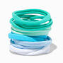 Blue Tonal Rolled Hair Ties - 10 Pack,