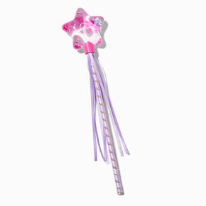 Claire&#39;s Club Water-Filled Pink Star Wand,