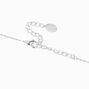 Silver Cursive Lowercase Initial Pendant Necklace - L,