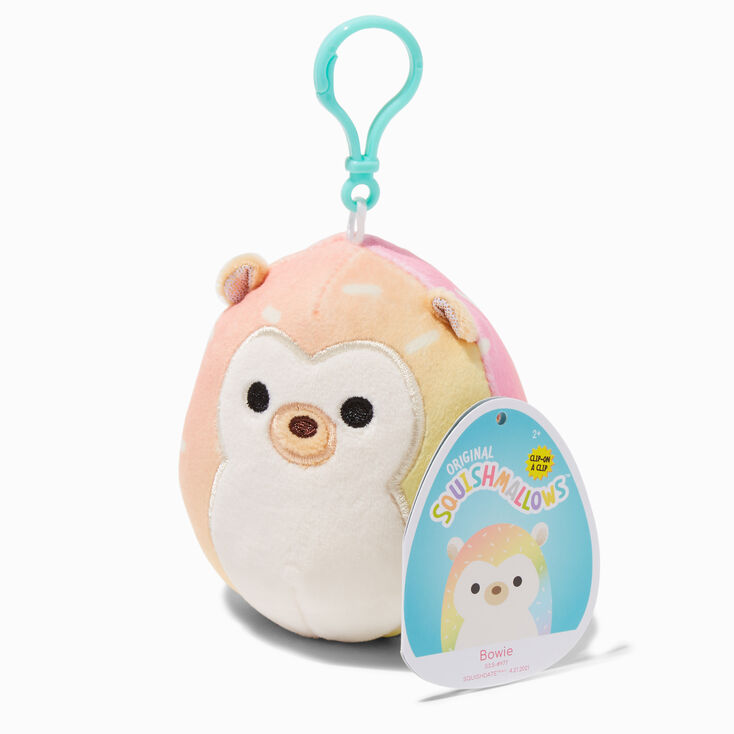 Squishmallows&trade; 3.5&#39;&#39; Bowie the Hedgehog Plush Bag Clip,