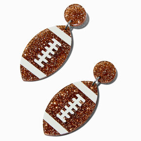 Glitter Football Drop Earrings,
