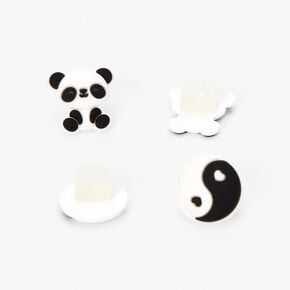 Panda &amp; Yin Yang Earbud Charms - 4 Pack,