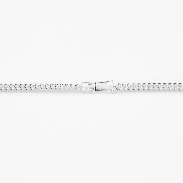 Zipper Choker Chain Necklace - Silver,