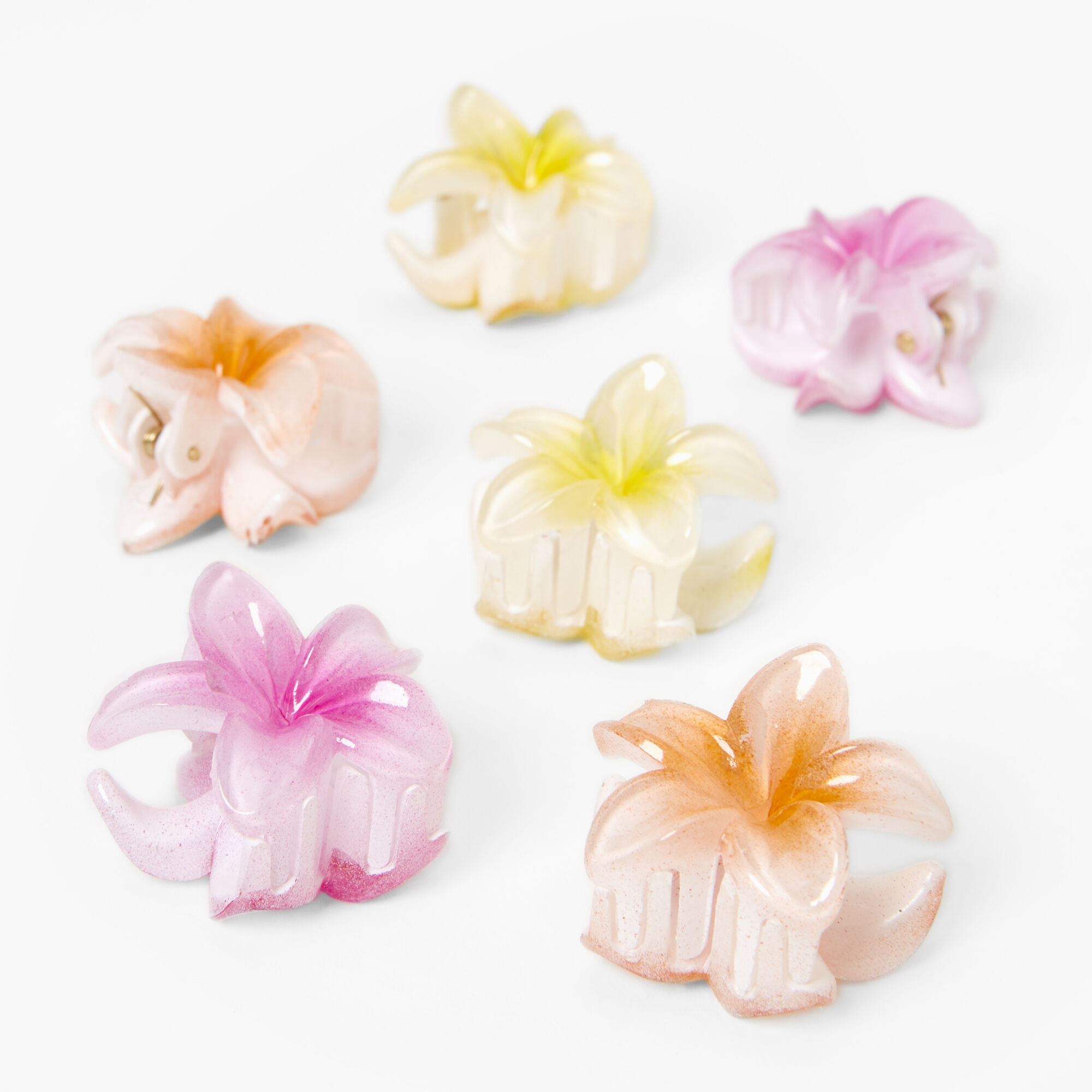 Hibiscus Floral Hair Claws - 6 Pack | Claire's