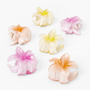Hibiscus Floral Hair Claws - 6 Pack,