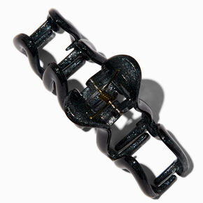 Black Glitter Zig Zag Hair Claw,