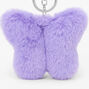 Purple Butterfly Pom Pom Keychain,
