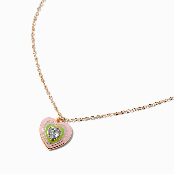 Uptown Pulse Heart Pendant Necklace,