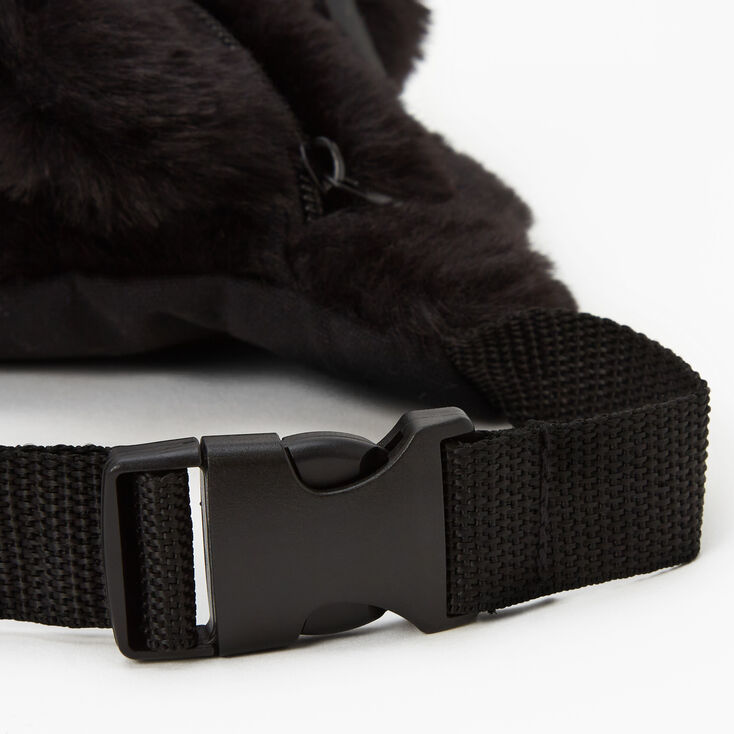 Sac banane chat en peluche - Noir,