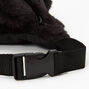 Plush Cat Bum Bag - Black,