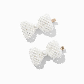 Pearl Hair Bow Clips - 2 Pack,