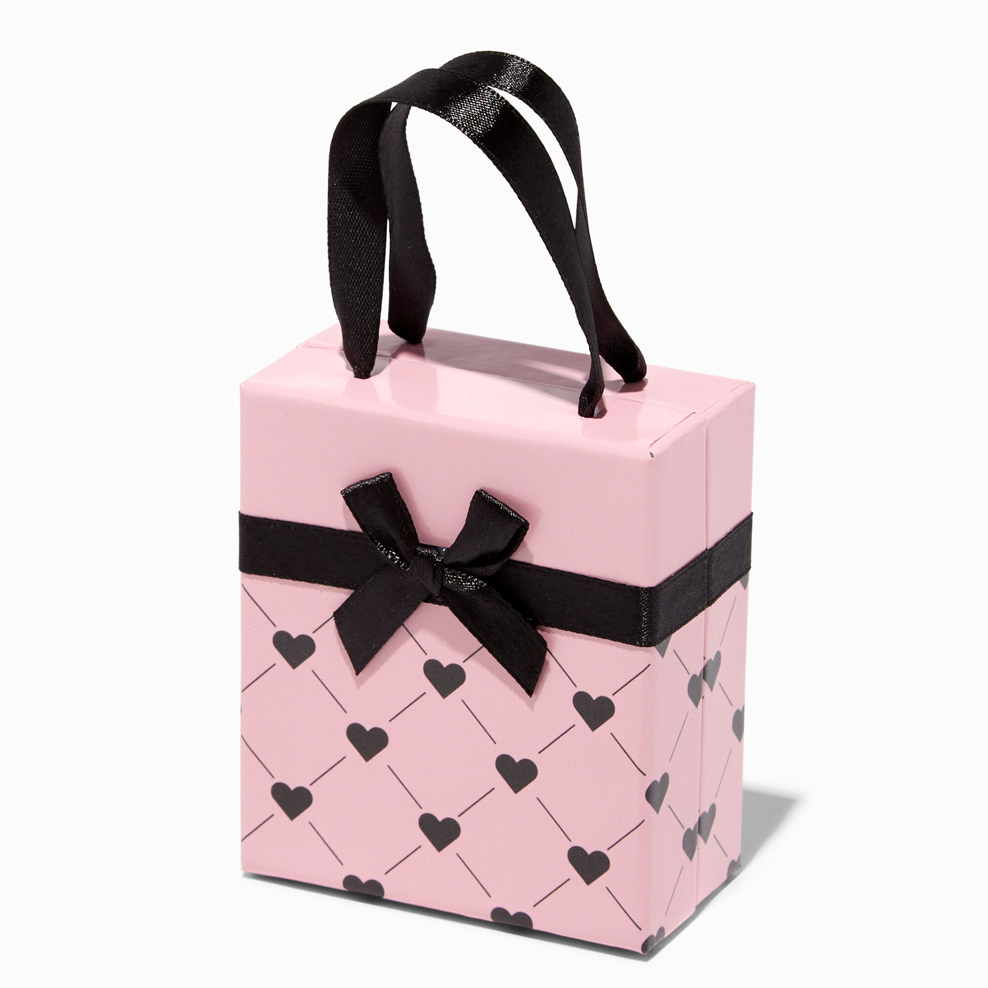 Claire's Boîte cadeau matelassée cœur rose de taille moyenne