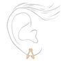 Gold 10MM Embellished Double Hoop Earrings,