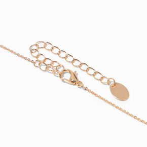Gold Cursive Lowercase Embellished Initial Pendant Necklace - R,