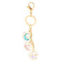 Geometric Crystal Gold Keyring,