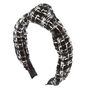 Black &amp; White Tweed Knotted Headband,