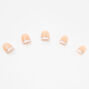 Claire&#39;s Club Glitter French Manicure Square Press On Faux Nail Set - 10 Pack,