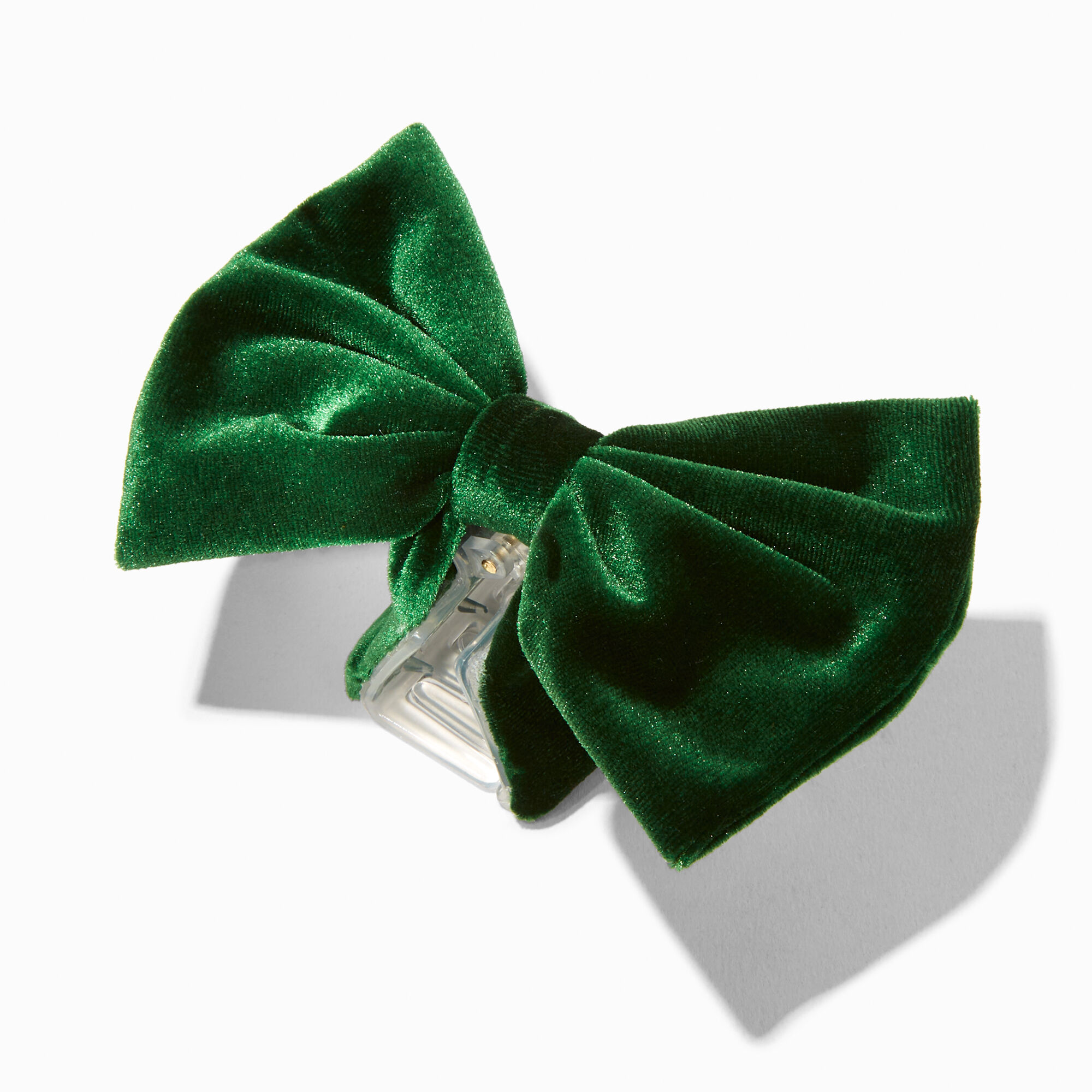 Green Velvet Bow Hair Claw,
