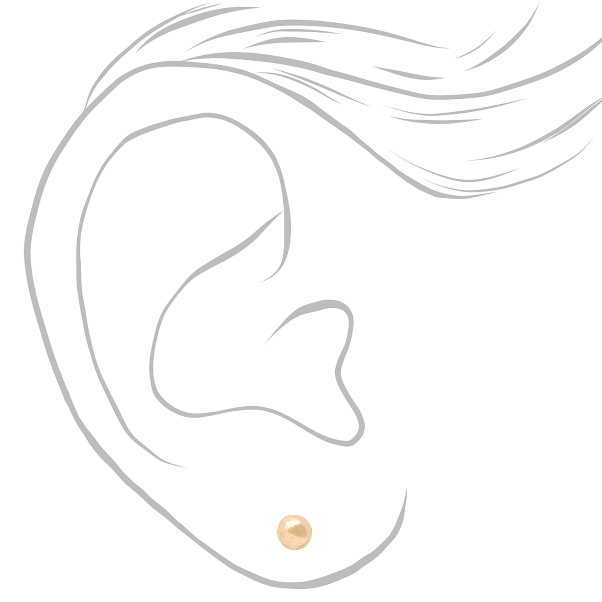 Mixed Metal Graduated Round Magnetic Stud Earrings - 9 Pack,