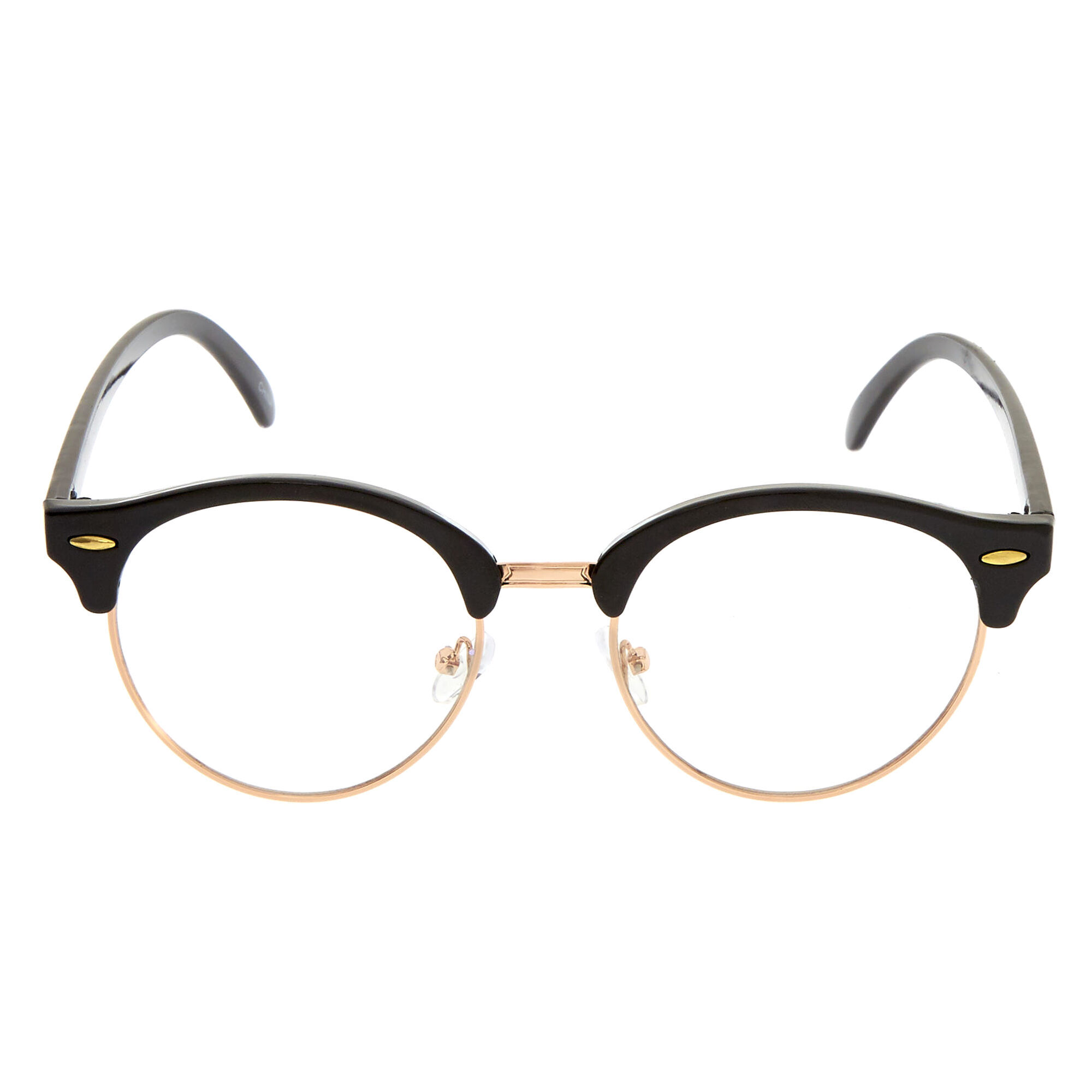 Rose gold top browline glasses