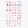 Boucles d&rsquo;oreilles autocollantes tons de rose Claire&#39;s&nbsp;Club - Lot de 60,