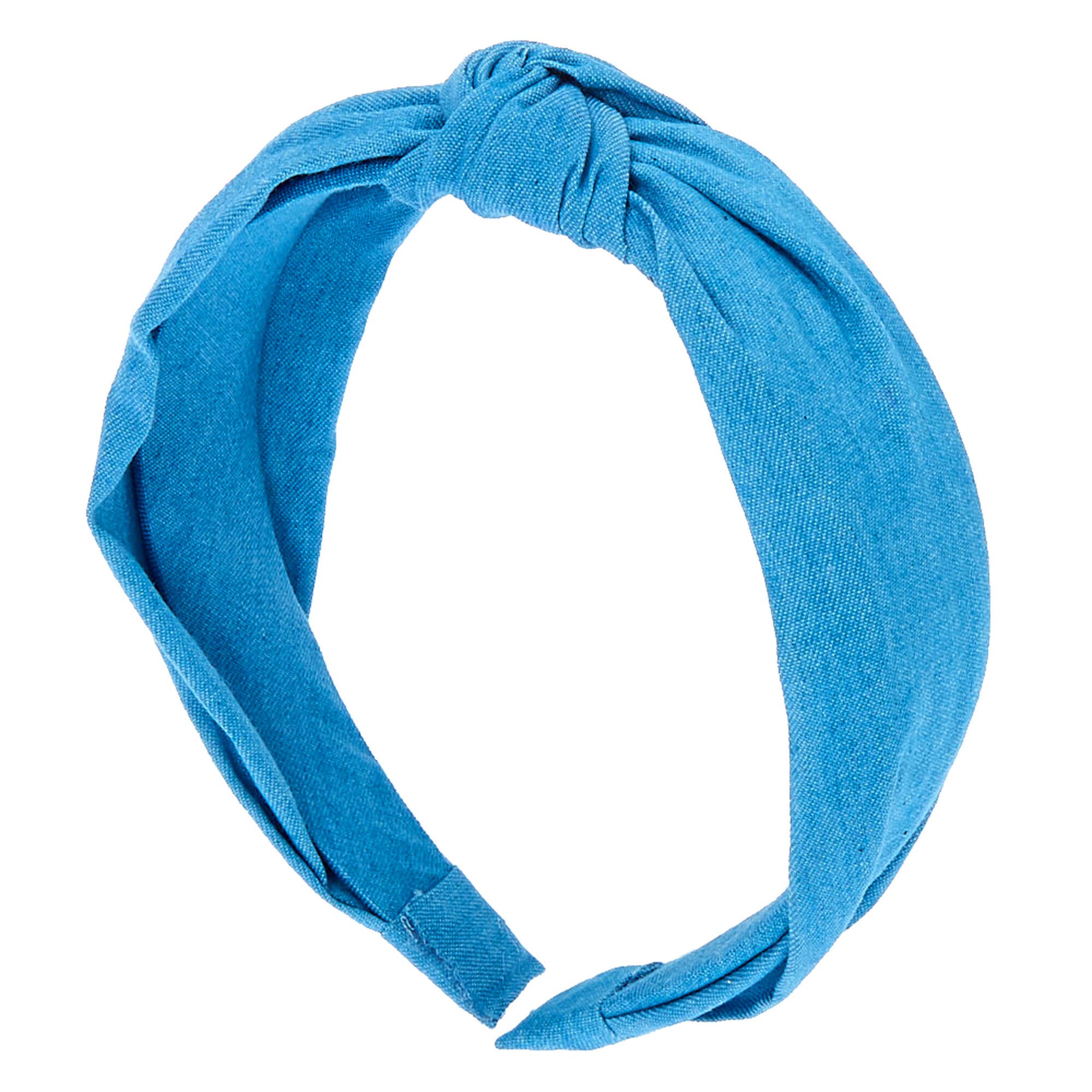 View Claires Denim Knotted Headband Blue information