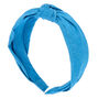 Denim Knotted Headband - Blue,