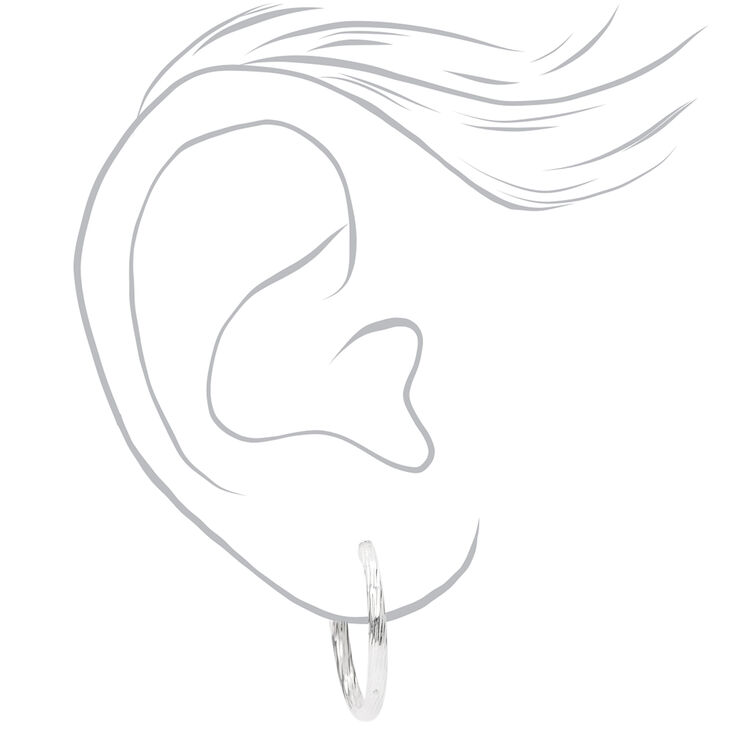 Silver 30MM Clip On Hoop Earrings - 3 Pack,