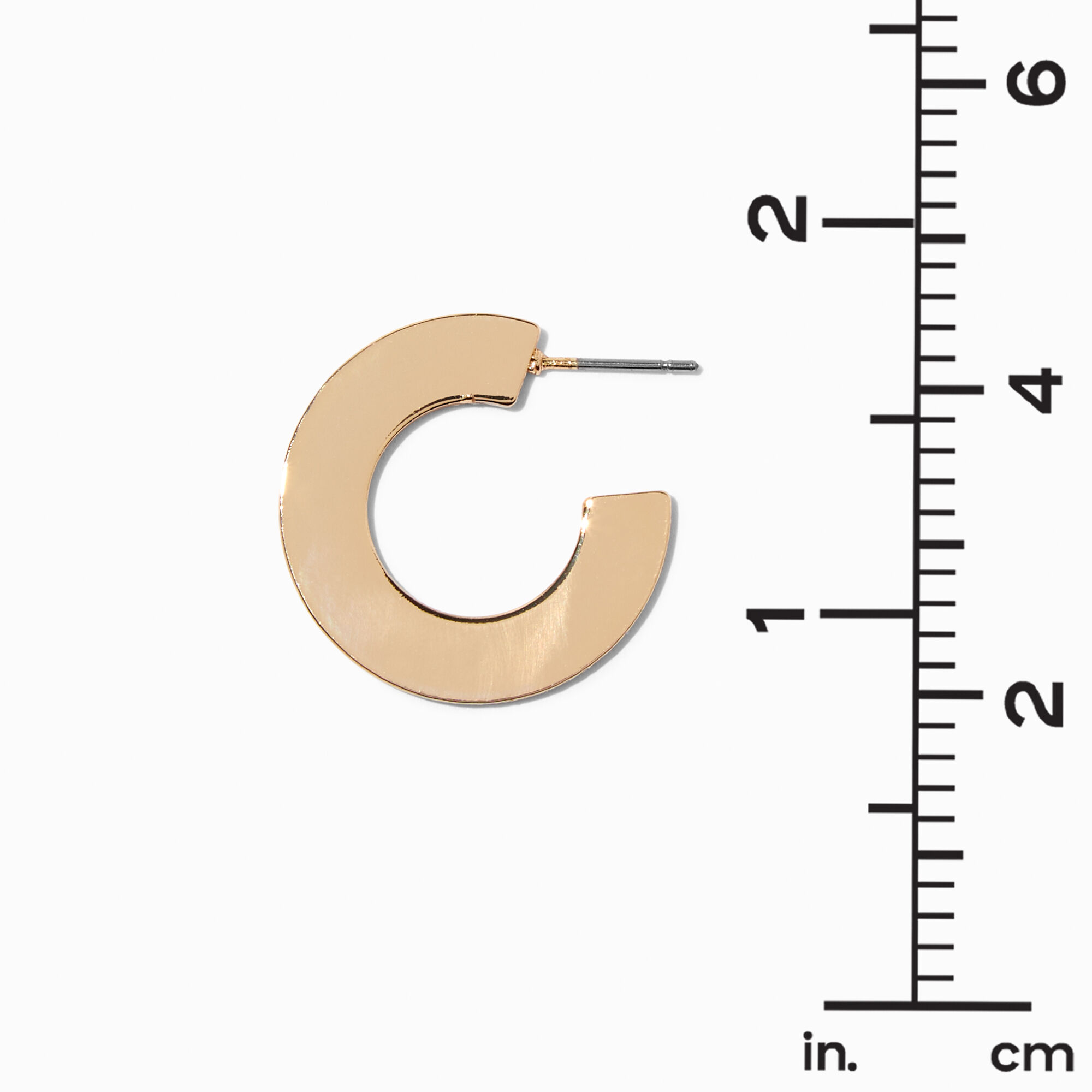 Gold 25MM Flat Hoop Earrings,