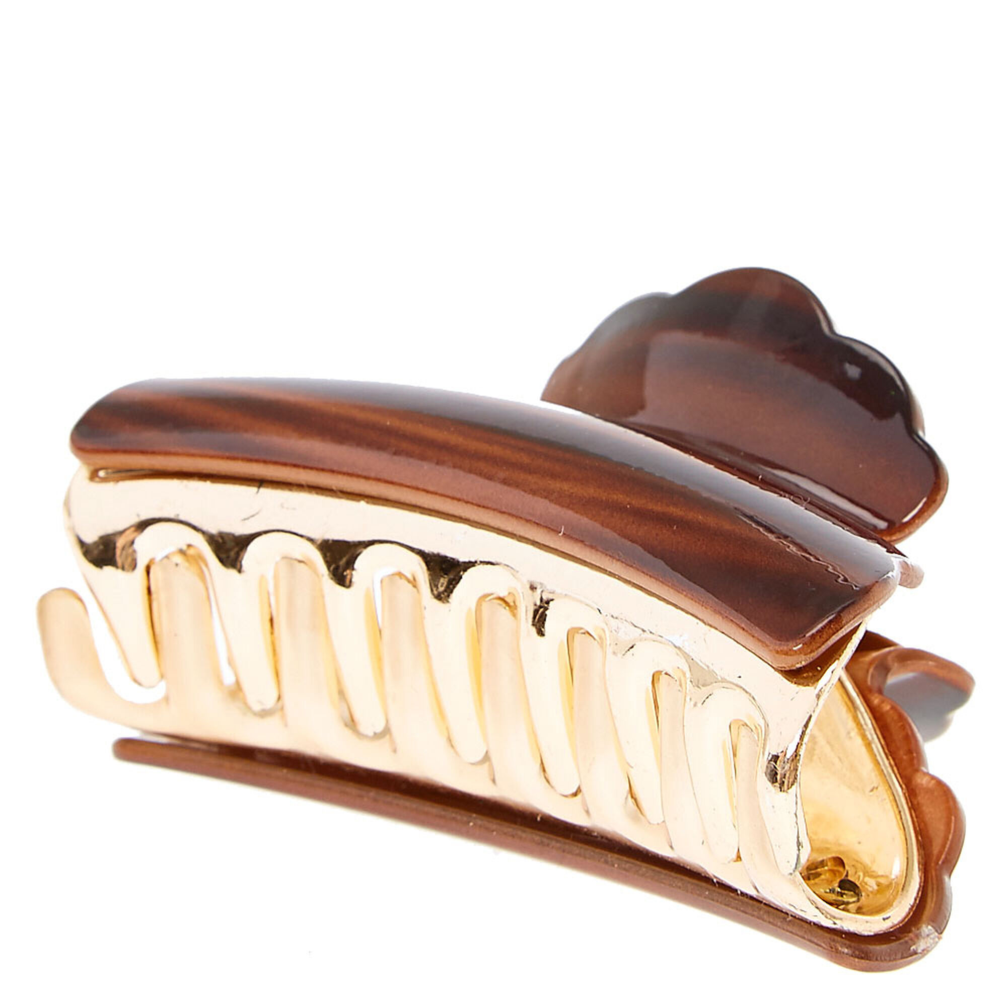 Wooden Effect Hair Claw - Brown | Claire's