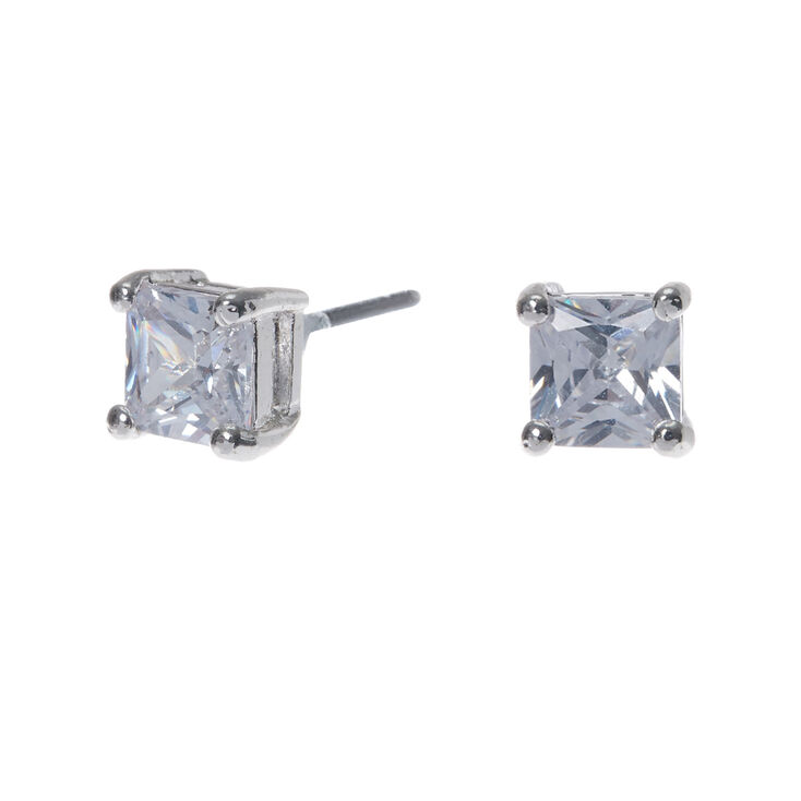 5mm Cubic Zirconia Square Stud Earrings Claire S Us 5mm Cubic Zirconia Square Stud Earrings
