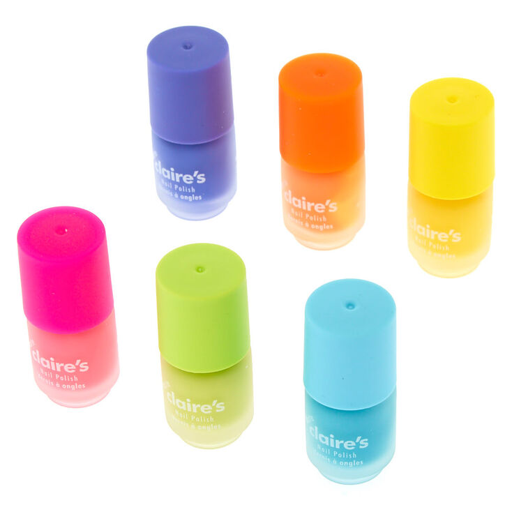 Mini vernis &agrave; ongles fluo mats &#40;lot de 6&#41;,