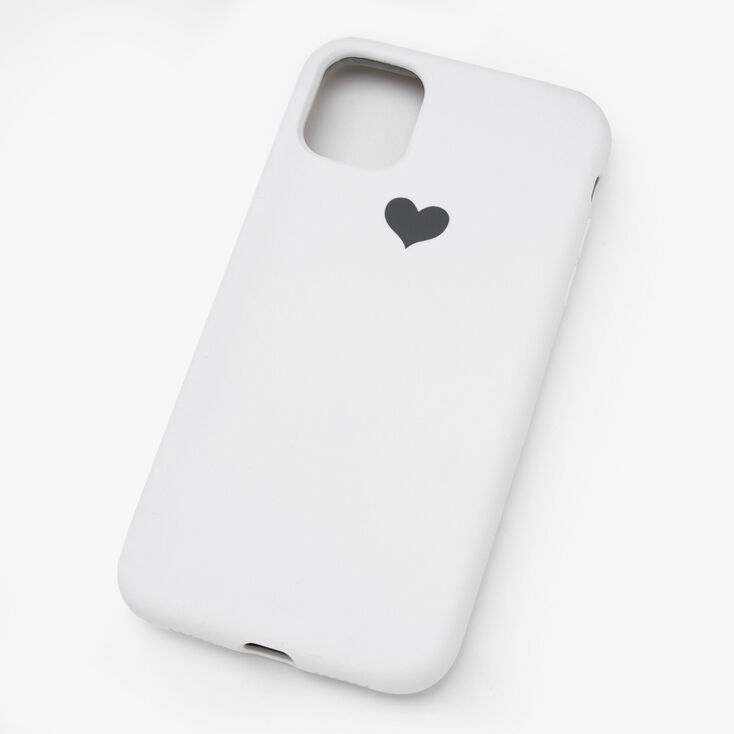 White Heart Phone Case - Fits iPhone 11,