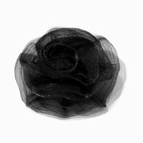Black Rosette Flower Hair Clip,