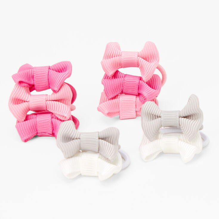 Claire&#39;s Club Pink Ombre Bow Hair Ties - 10 Pack,