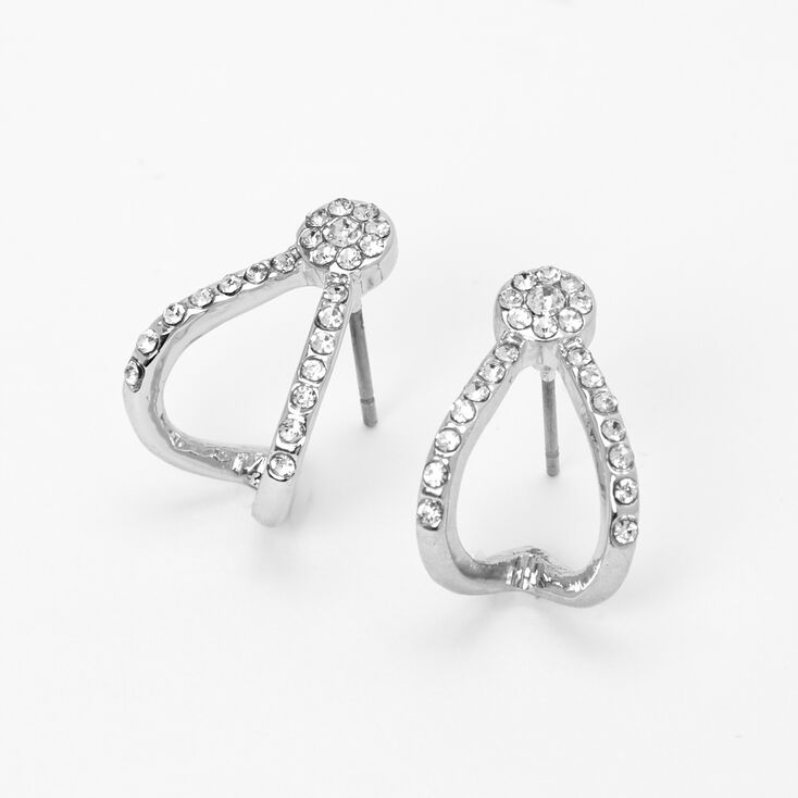 Clous d&#39;oreilles d&eacute;cor&eacute;s avec strass,