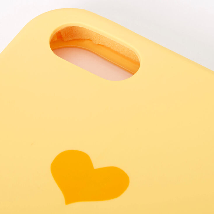 Coque de portable c&oelig;ur jaune - Compatible avec iPhone 5/5S,