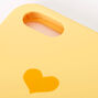 Coque de portable c&oelig;ur jaune - Compatible avec iPhone 5/5S,