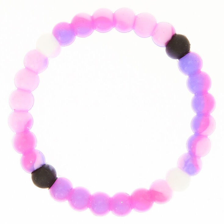 Claire's Bracelet porte-bonheur violet effet marbré