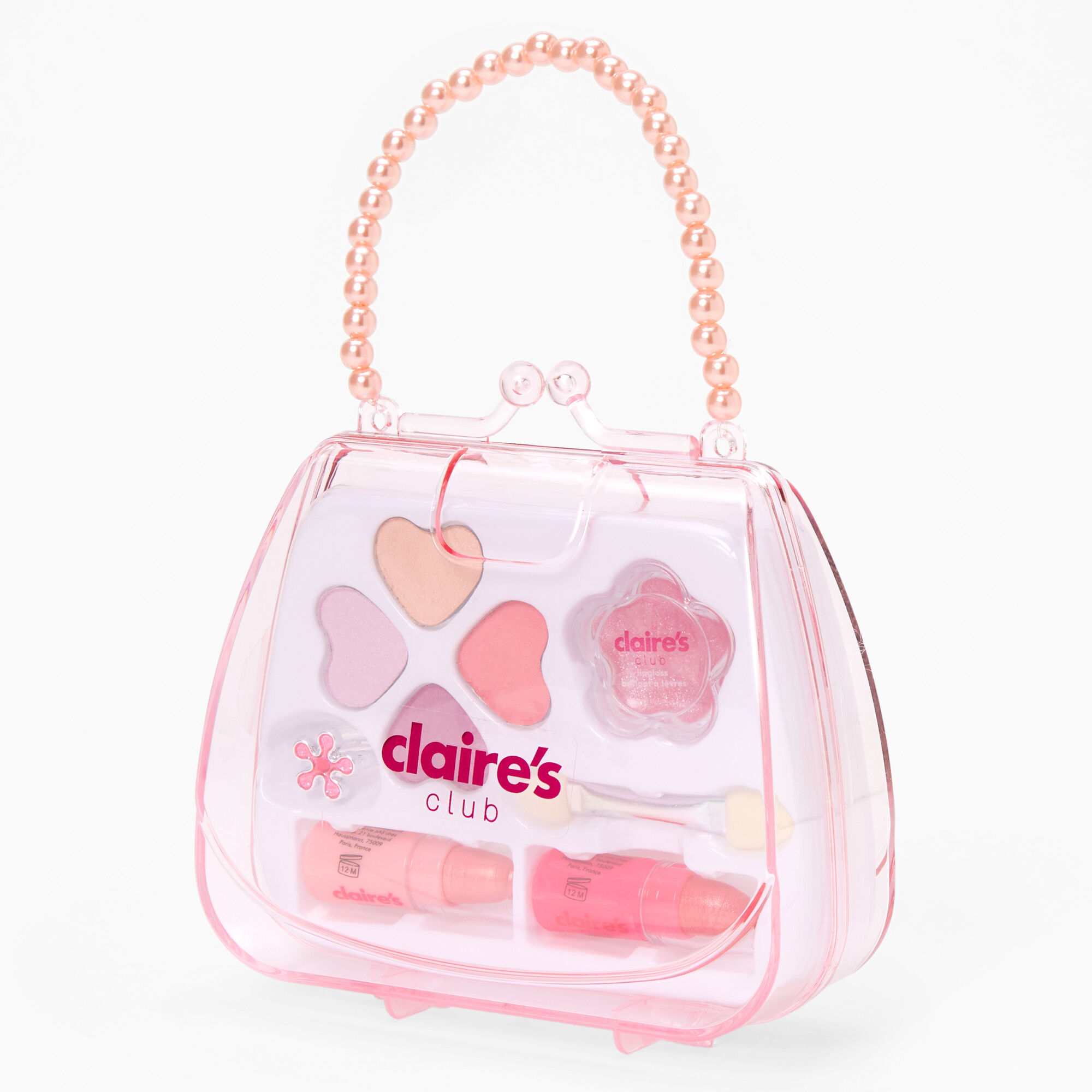 View Claires Club Pearl Purse Makeup Set Pink information