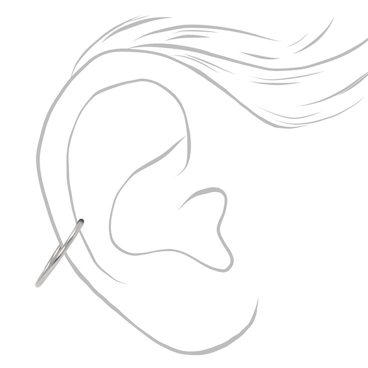 Silver 16G Conch Clicker Hoop Earring,