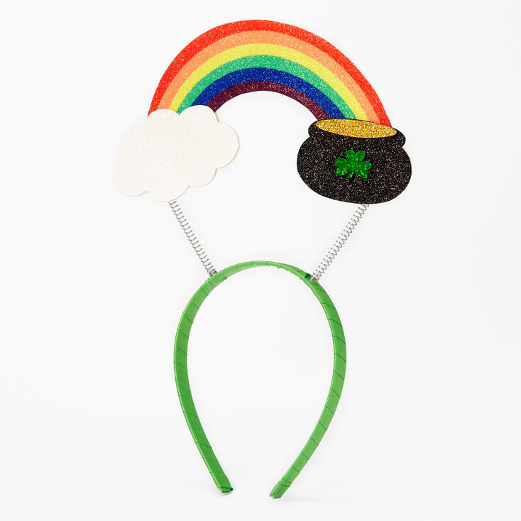 Rainbow Pot of Gold Deely Bopper Headband,