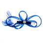 Bibi &agrave; plumes bleu marine,