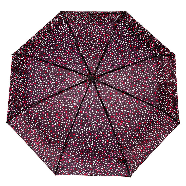 Love Hearts Umbrella - Black,