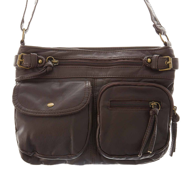 Claire's Sac chocolat avec poches avant