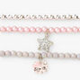 Claire&#39;s Club Pink Cat Beaded Stretch Bracelets - 3 Pack,