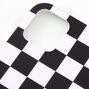 Coque de portable &agrave; carreaux noirs et blancs - Compatible avec iPhone&nbsp;12/12 Pro,