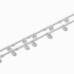 Silver-tone Crystal Confetti Charm Multi-Strand Bracelet,