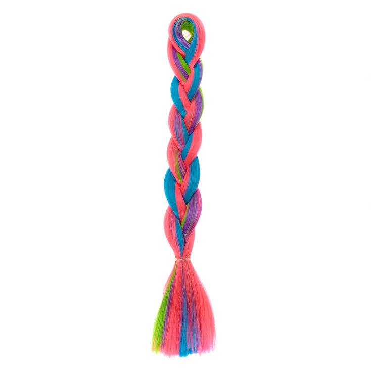 Chunky Rainbow Faux Hair Braid Extension Claire S
